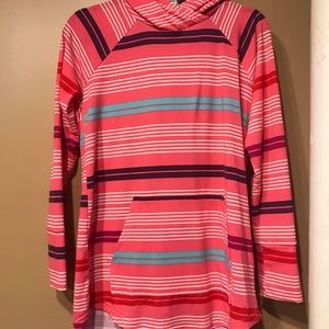 LuLaRoe Amber Hoodie Pink Stripe